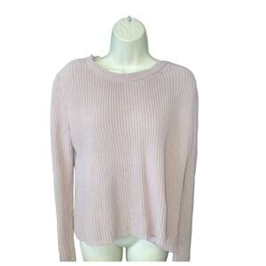 Moon & Madison Sweater Knit Blush Long Sleeve Pullover Casual Relaxed Womens XL